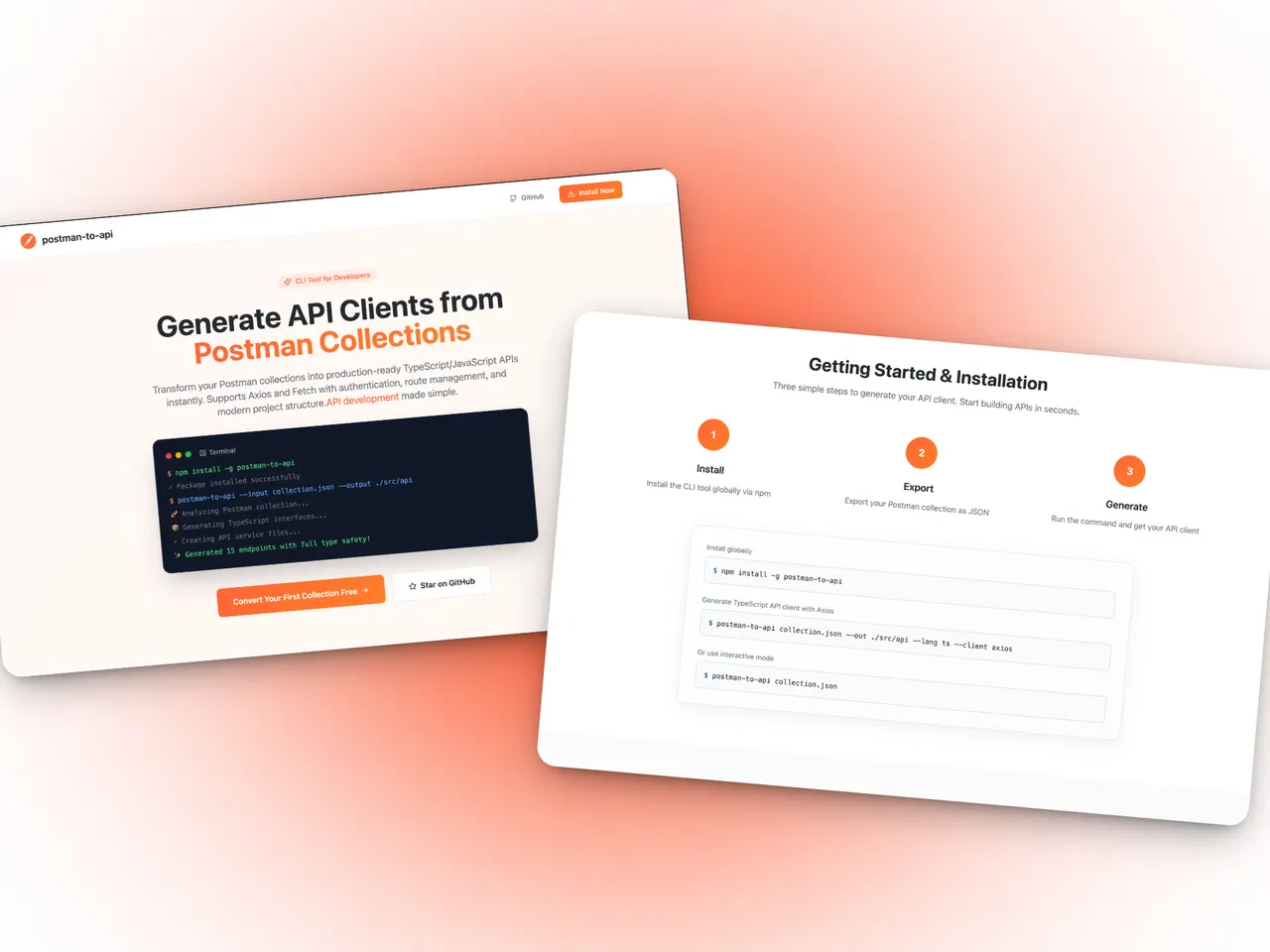 Postman to API: Postman collections → API services